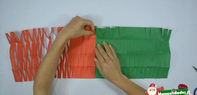 Como hacer guirnaldas navideñas con papel 3