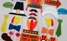 Thanksgiving Day Photo Booth props para el día de gracias
